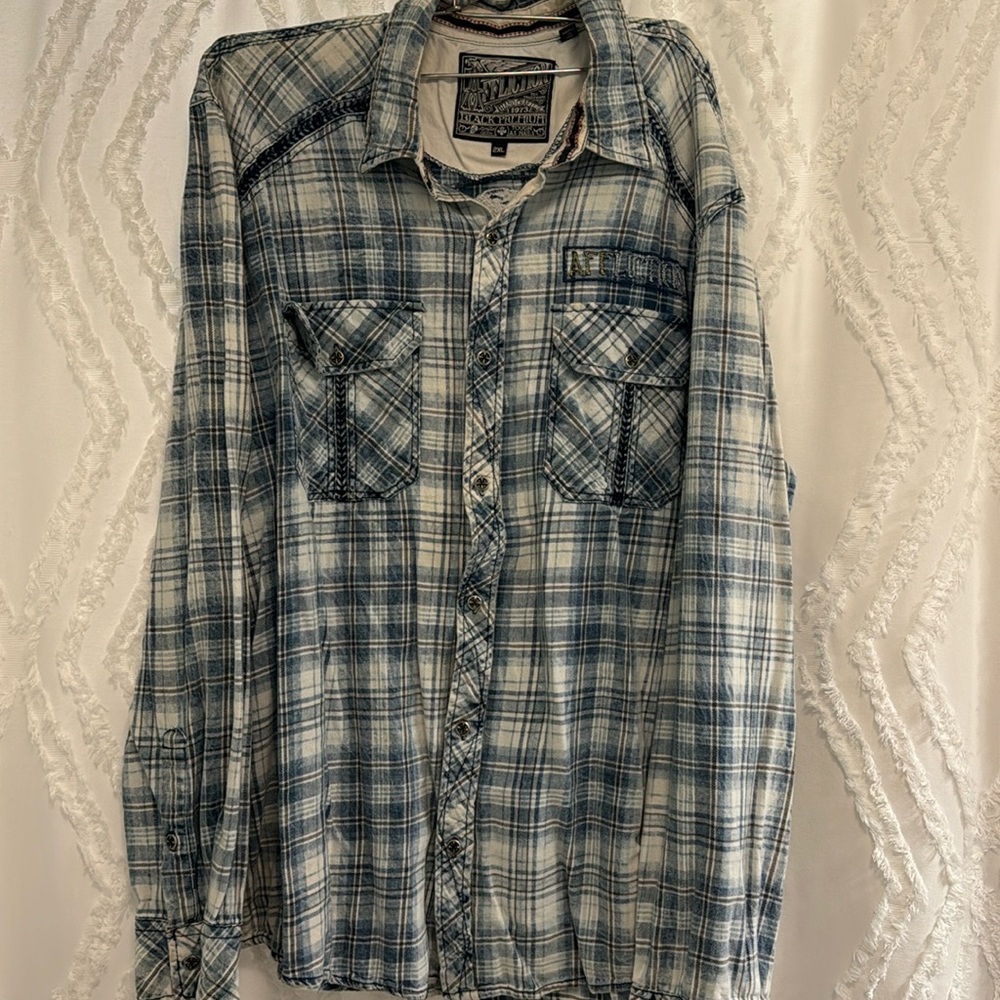 Affliction light weight flannel 2xl